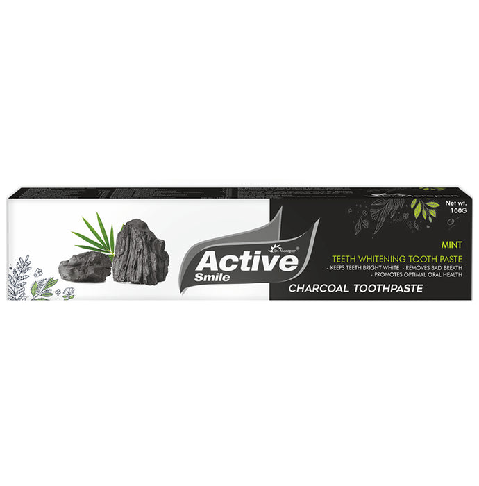 Dr. Morepen Active Smile Charcoal Teeth Whitening Toothpaste Mint - Classic Derma