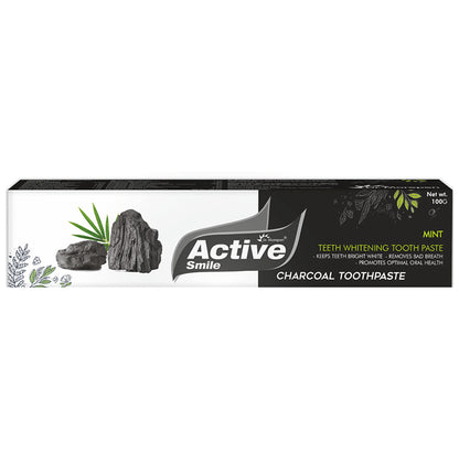 Dr. Morepen Active Smile Charcoal Teeth Whitening Toothpaste Mint - Classic Derma