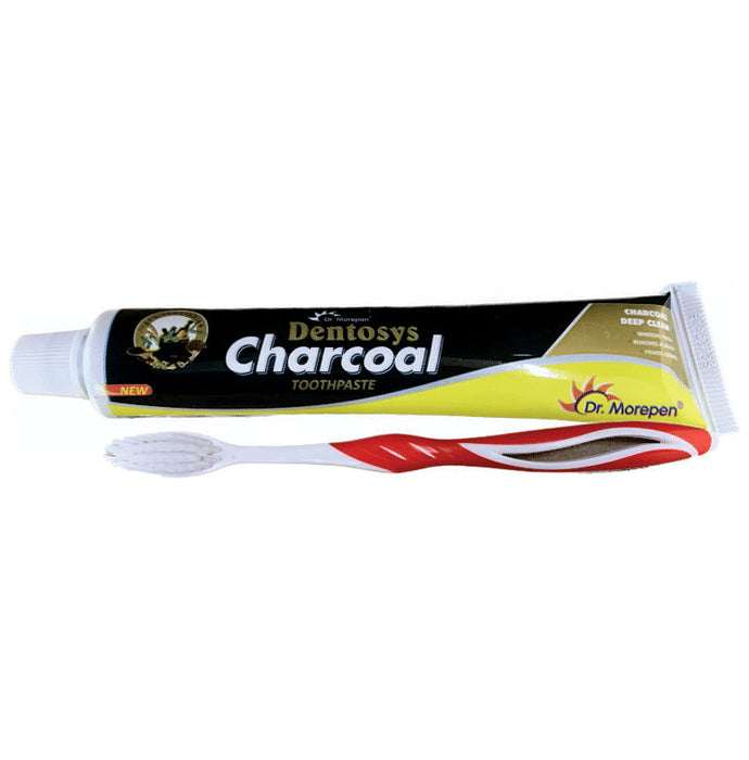 Dr. Morepen Dentosys Charcoal Toothpaste with Toothbrush Free