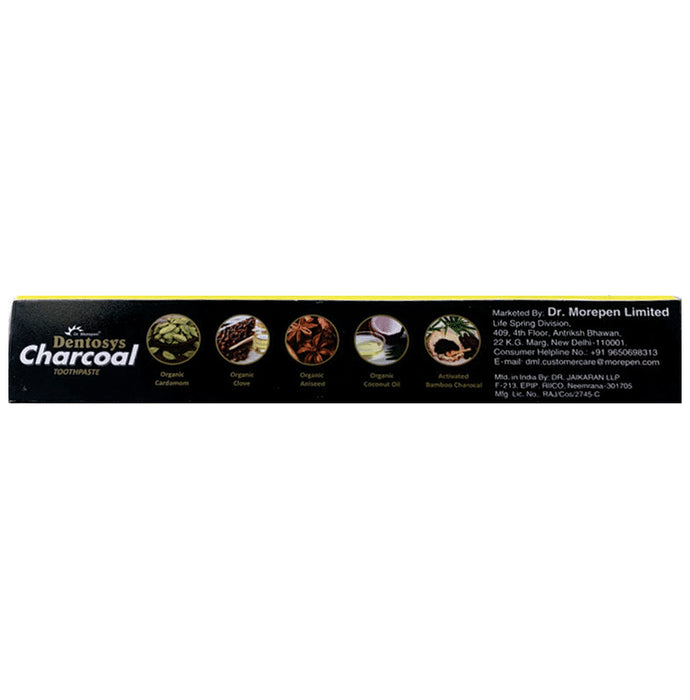 Dr. Morepen Dentosys Charcoal Toothpaste with Toothbrush Free