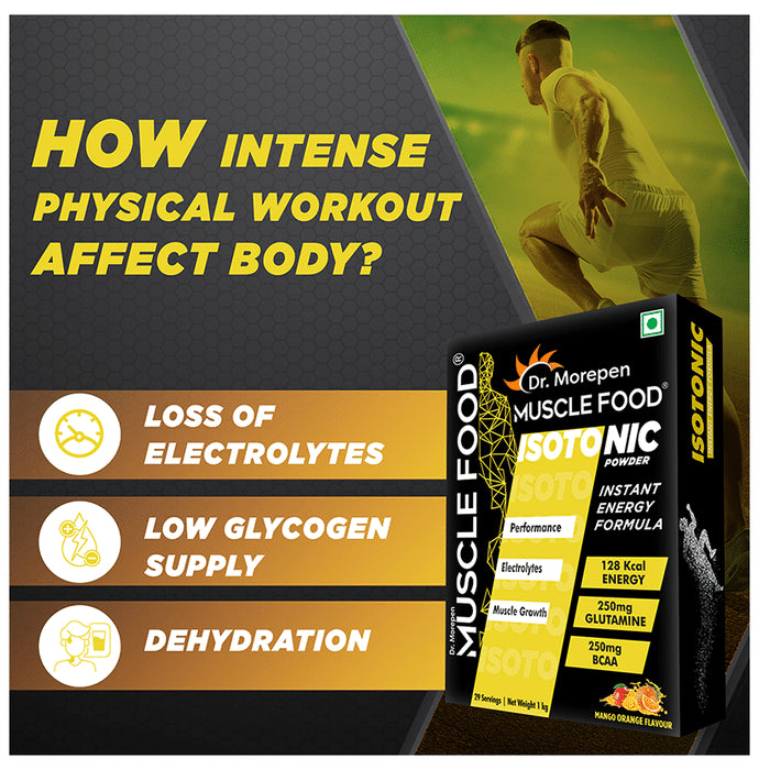 Dr. Morepen Muscle Food Isotonic Powder Mango+Orange