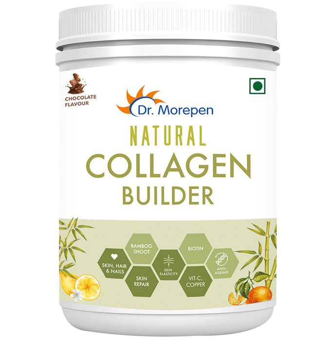 Dr. Morepen Natural Collagen Builder with Biotin & Vitamin C | For Skin, Hair, Nails | Flavour Chocolate - Classic Derma