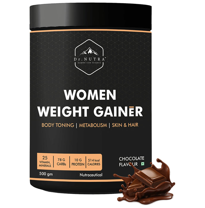 Dr. Nutra Women Weight Gainer for Body Toning, Metabolism, Skin & Hair | Flavour Chocolate - Classic Derma