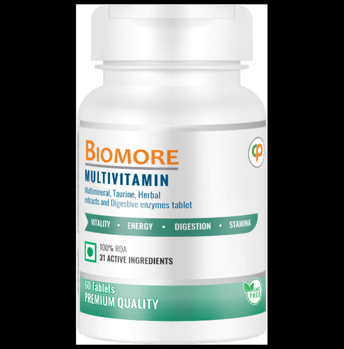 Biomore Multivitamin Multimineral, Taurine, Herbal Extracts and Digestive Enzymes Tablet - Classic Derma