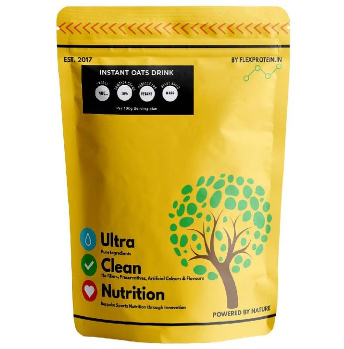 Flex Protein Lean Mass Plus Instant Oats Drink Unflavoured - Classic Derma