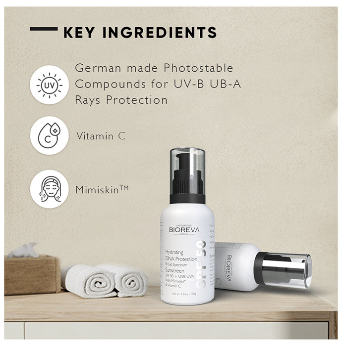 Bioreva Hydrating DNA Protection Broad Spectrum Sunscreen Cream SPF 50