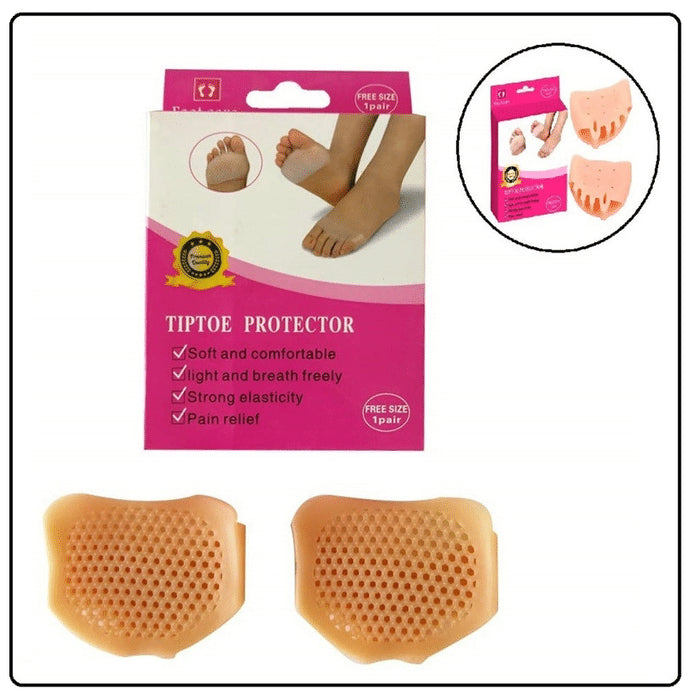 Agarwals Silicone Gel Half Toe Sleeve Anti-Skid Forefoot Soft Pad for Pain Relief (1 Pair Each) - Classic Derma