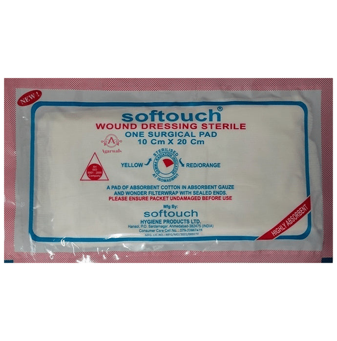 Agarwals Softouch Premium Sterile Combine Dressing Surgical Pad 10cm x 20cm - Classic Derma