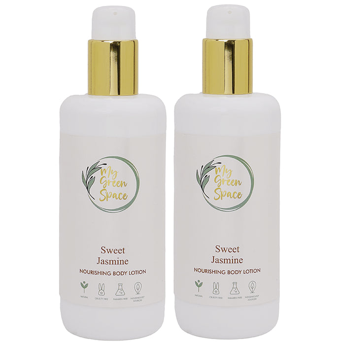 My Green Space Sweet Jasmine Body Wash + Body Lotion (250 ml Each) - Classic Derma