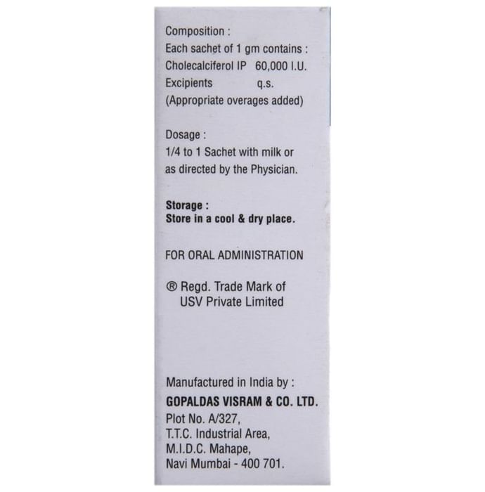 D Rise Cholecalciferol Sachet for Bone & Joint Health