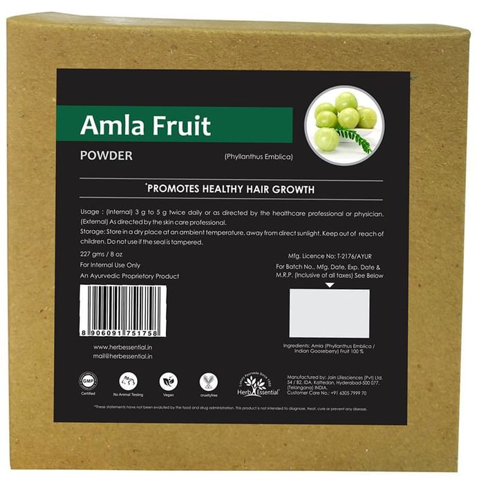 Herb Essential Amla (Indian Gooseberry) Fruit Powder - Classic Derma