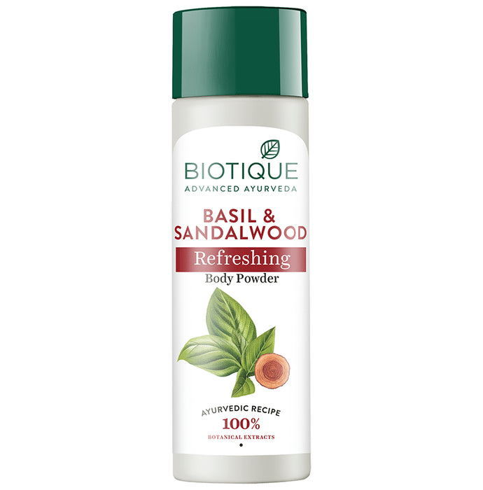 Biotique Basil & Sandalwood Refreshing Body Powder - Classic Derma