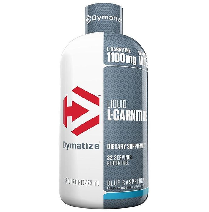 Dymatize L-Carnitine 1100mg for Fat Burning | Flavour Liquid Blue Raspberry - Classic Derma