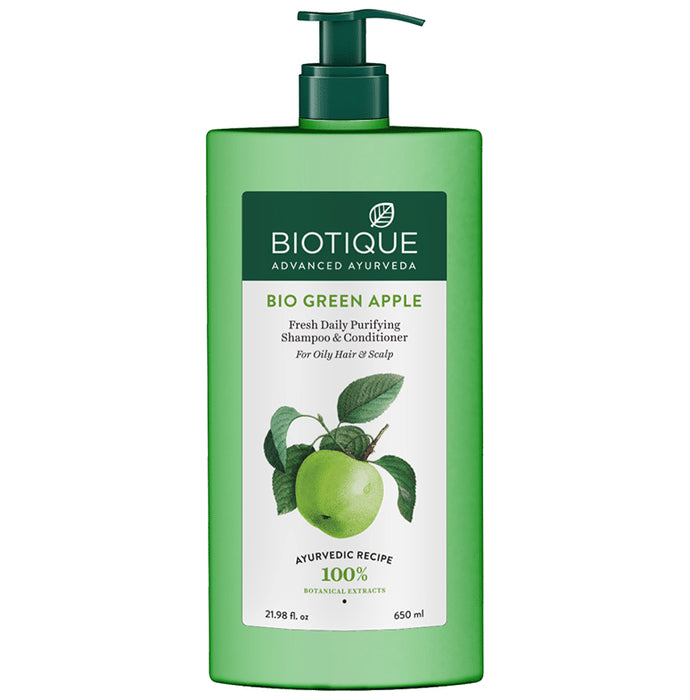Biotique Bio Green Apple Fresh Daily Purifying Shampoo & Conditioner - Classic Derma