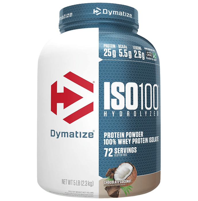 Dymatize Nutrition ISO 100 Hydrolyzed 100% Whey Protein Isloate Powder Chocolate Coconut - Classic Derma