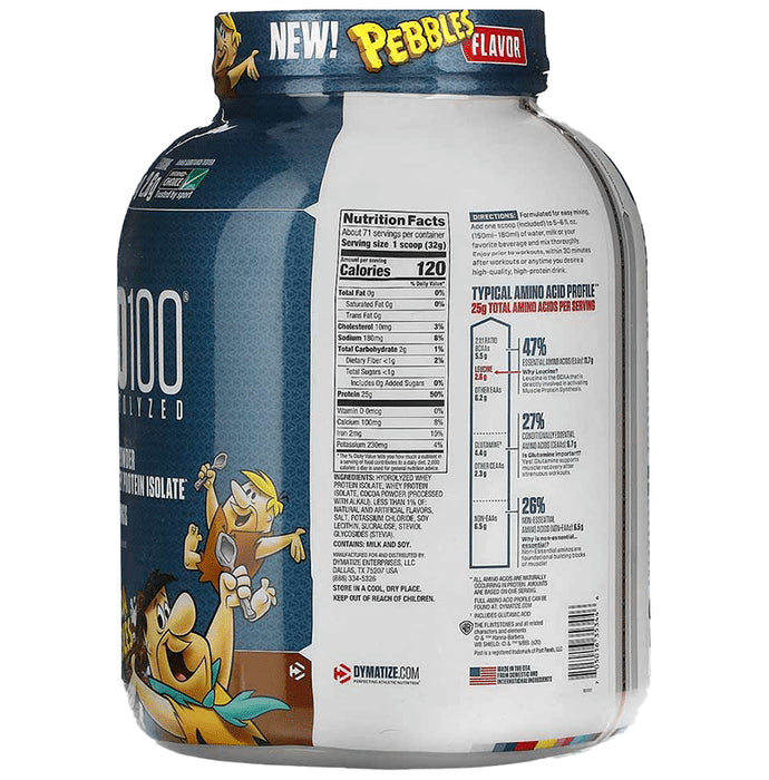 Dymatize Nutrition ISO 100 Hydrolyzed 100% Whey Protein Isloate Powder Cocoa Pebbles