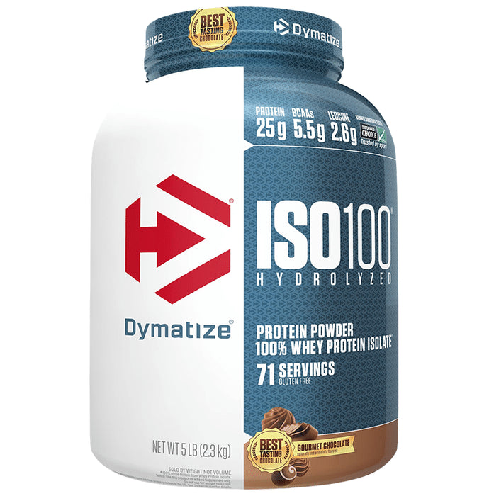 Dymatize Nutrition ISO 100 Hydrolyzed 100% Whey Protein Isloate Powder Gourmet Chocolate - Classic Derma