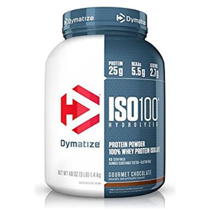 Dymatize Nutrition ISO 100 Hydrolyzed 100% Whey Protein Isloate Powder Gourmet Chocolate - Classic Derma