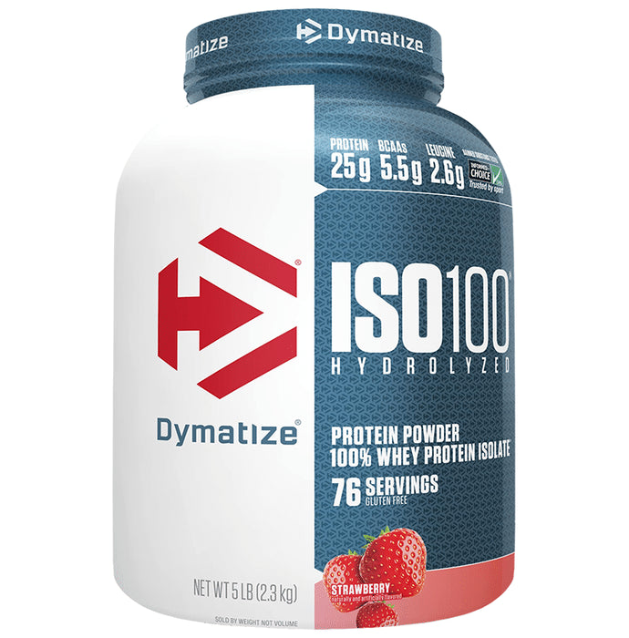 Dymatize Nutrition ISO 100 Hydrolyzed 100% Whey Protein Isloate Powder Strawberry - Classic Derma