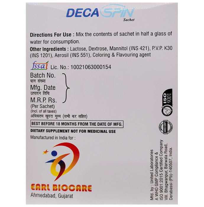 Earl Biocare Deca Spin Sachet (10gm Each)
