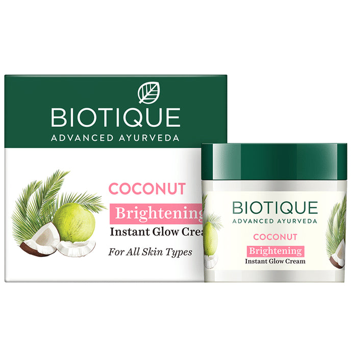 Biotique Coconut Brightening Instant Glow Cream - Classic Derma