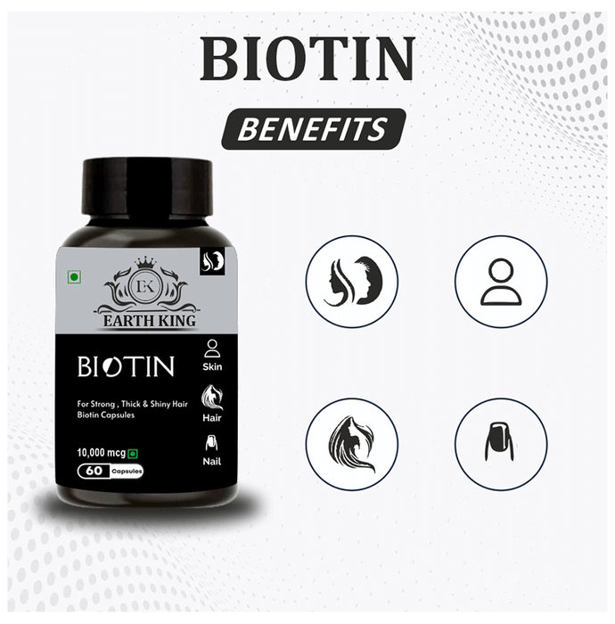 Earth King Biotin 10,000mcg Capsule