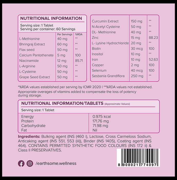 Earthsome Hair Grow 360 Tablet