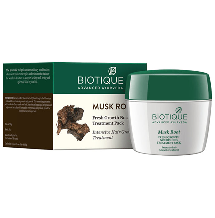 Biotique Musk Root Fresh Growth Nourishing Treatment Pack - Classic Derma