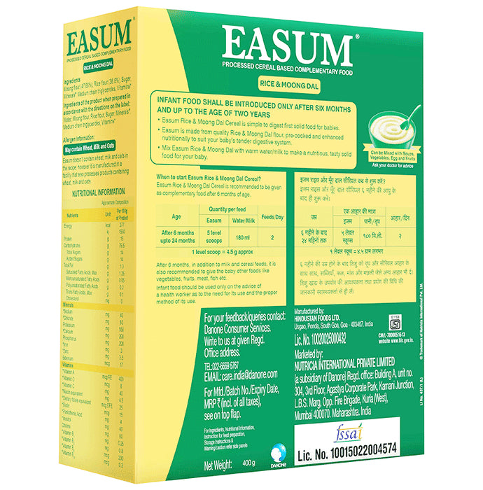 Easum Baby Cereal with Rice & Moong Dal