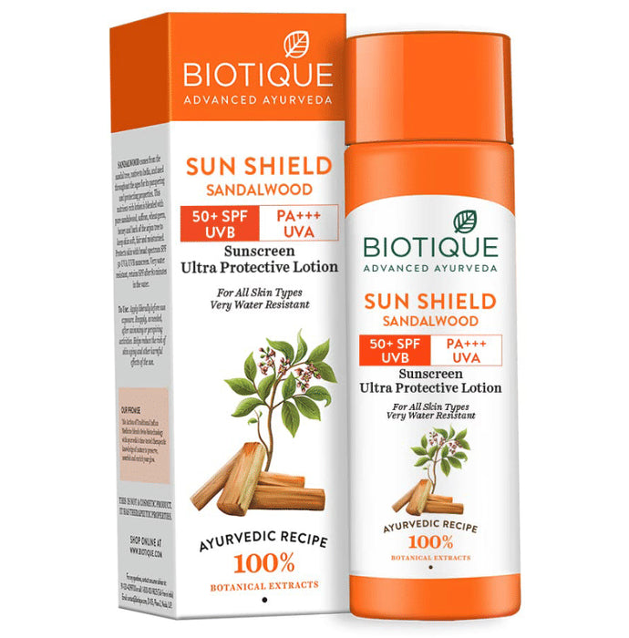 Biotique Sun Shield Sandalwood Sunscreen Lotion SPF 50+ PA+++ - Classic Derma