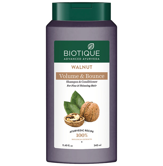 Biotique Walnut Volume & Bounce Shampoo and Conditioner - Classic Derma