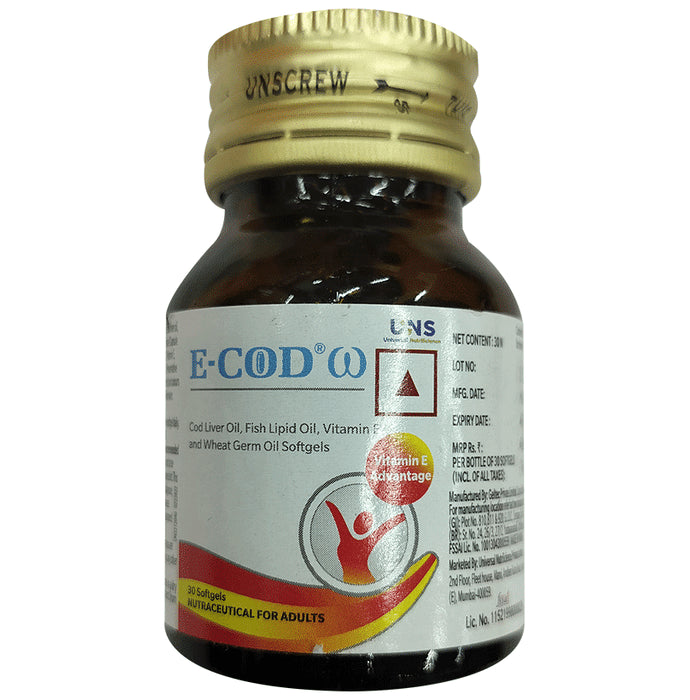 E-COD Omega Vitamin E Softgels - Classic Derma