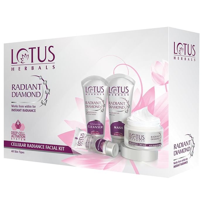 Lotus Herbals Radiant Diamond Cellular Radiance Facial Kit - Classic Derma