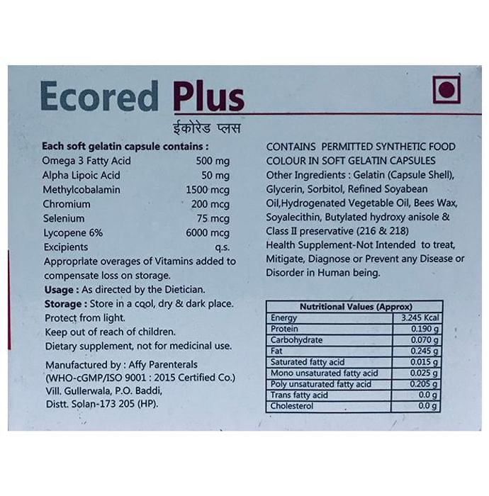 Ecored Plus Soft Gelatin Capsule