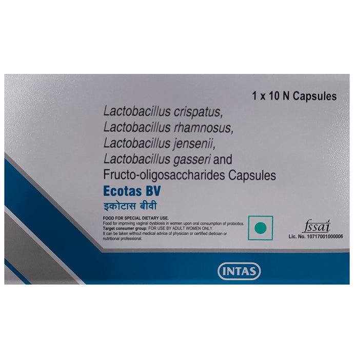 Ecotas BV Capsule | Pre & Probiotic Support | Promotes Digestive Wellness Capsule - Classic Derma