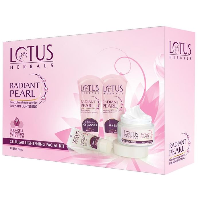 Lotus Herbals Radiant Pearl Cellular Lightening Facial Kit - Classic Derma