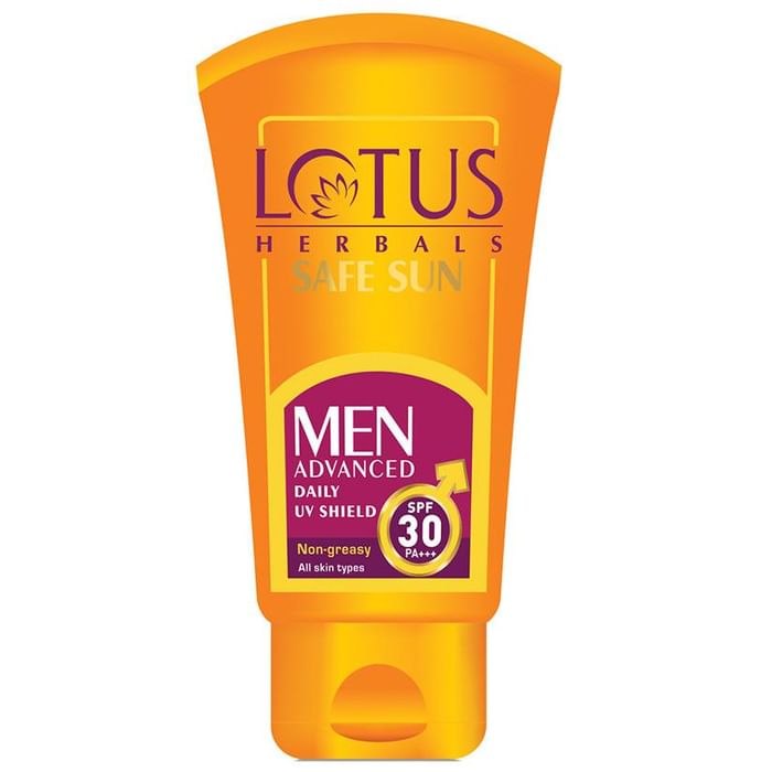 Lotus Herbals Safe Sun Men Advanced Daily UV Shield SPF 30 PA+++ - Classic Derma