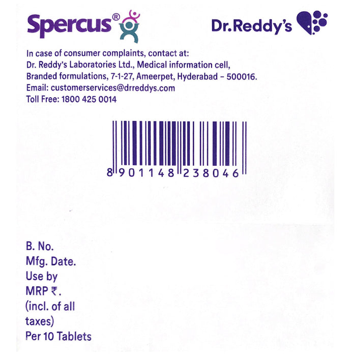 Spercus 1000mg/50mg/2.5mg/10mg Tablet