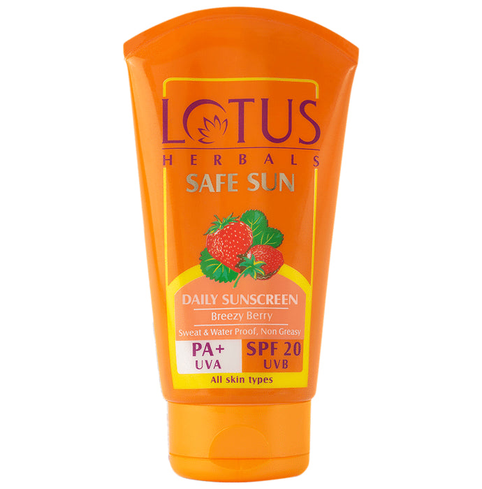 Lotus Herbals Safe Sun Sunscreen Cream SPF 20 PA+ - Classic Derma