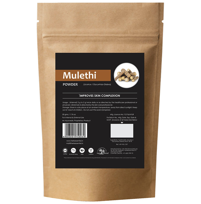 Herb Essential Yastimadhu/Licorice/Glycyrrhiza Glabra Powder - Classic Derma