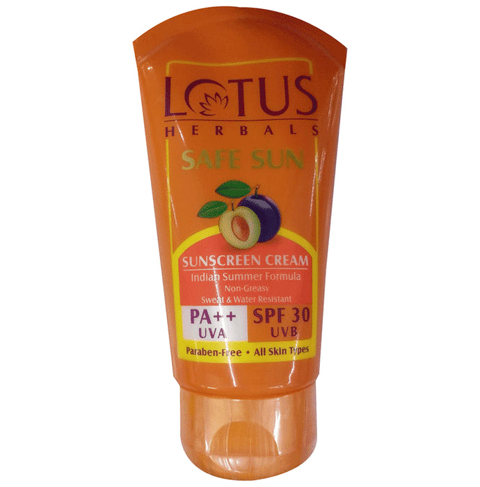 Lotus Herbals Safe Sun Sunscreen Cream SPF 30 PA++ - Classic Derma