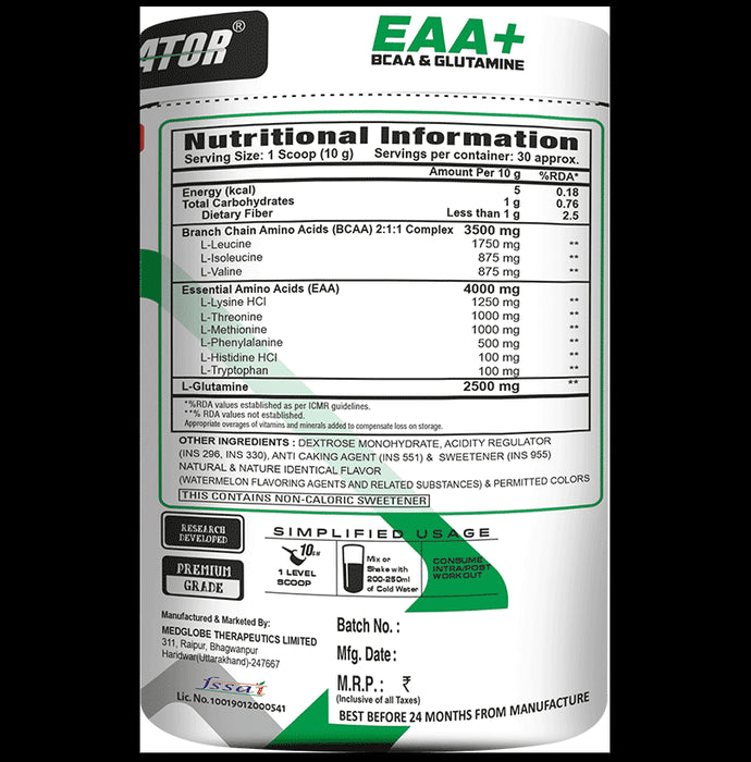 Eligator EAA + BCAA & Glutamine Powder Watermelon