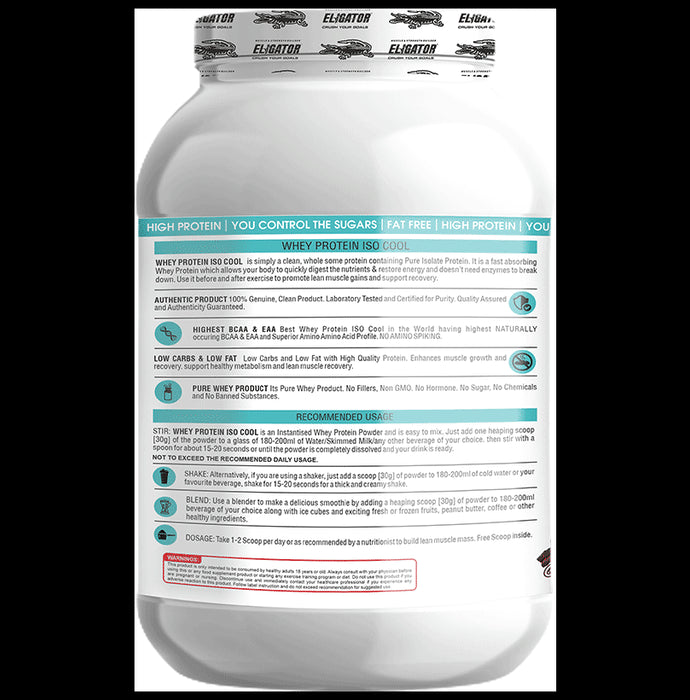 Eligator Iso Cool Whey Protien Powder Choco Bourban