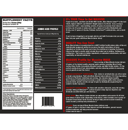 Elite Labs USA Mass Muscle Gainer Double Rich Chocolate