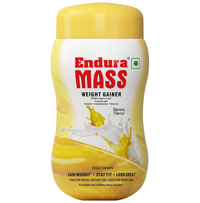Endura Mass Weight Gainer to Stay Fit | For Adults & Children Above 10 Years | Flavour Banana - Classic Derma