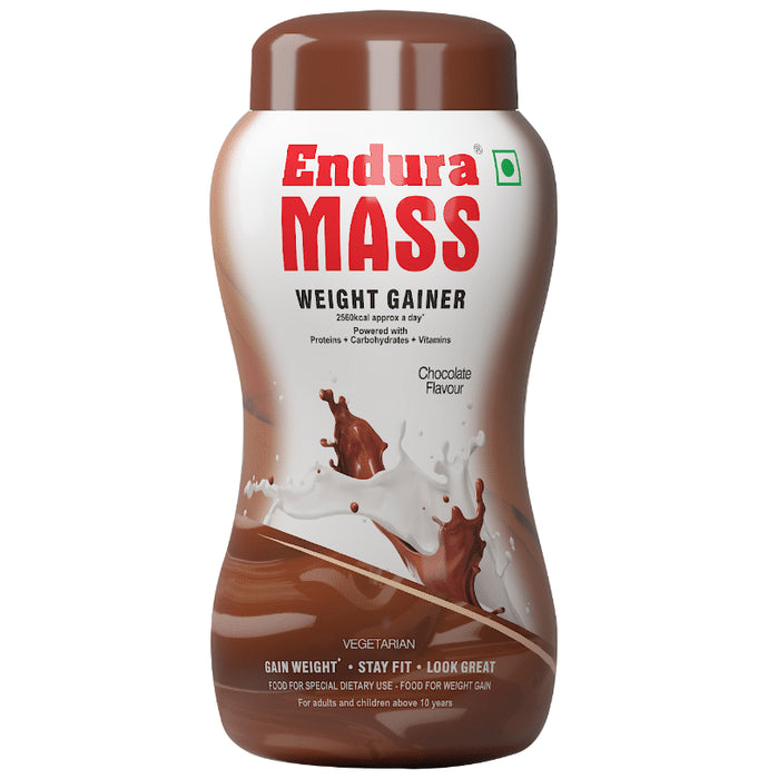Endura Mass Weight Gainer to Stay Fit | For Adults & Children Above 10 Years | Flavour Chocolate - Classic Derma