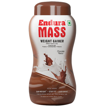 Endura Mass Weight Gainer to Stay Fit | For Adults & Children Above 10 Years | Flavour Chocolate - Classic Derma