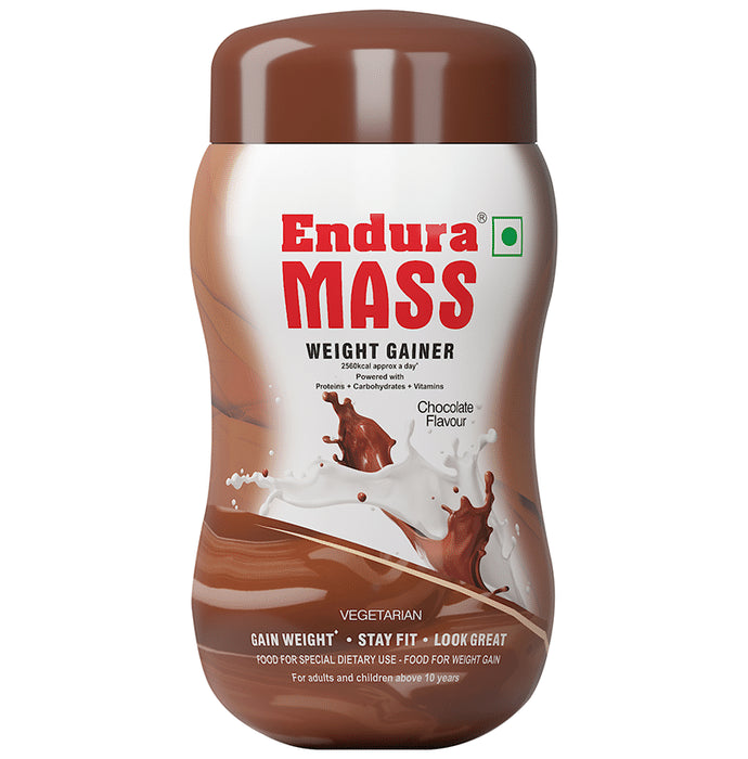 Endura Mass Weight Gainer to Stay Fit | For Adults & Children Above 10 Years | Flavour Chocolate - Classic Derma