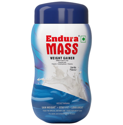 Endura Mass Weight Gainer to Stay Fit | For Adults & Children Above 10 Years | Flavour Vanilla - Classic Derma