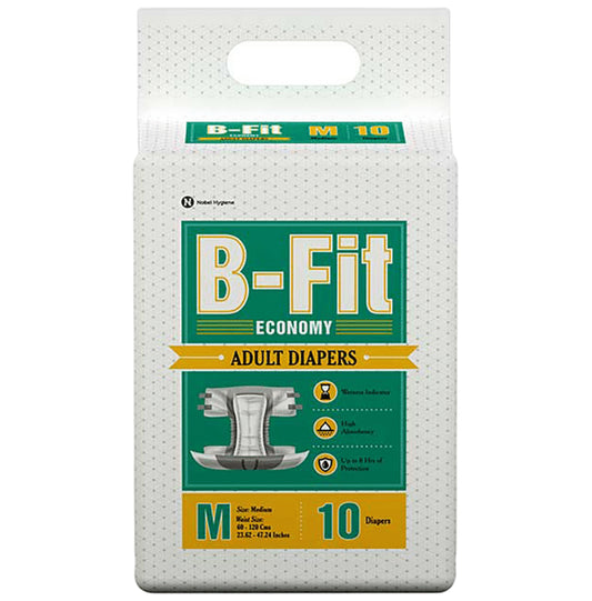 B-Fit Economy Adult Diapers (10 Each) Medium - Classic Derma